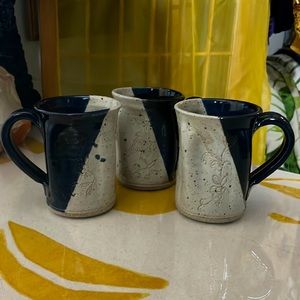 Handmade Ceramic Mugs Set of 3